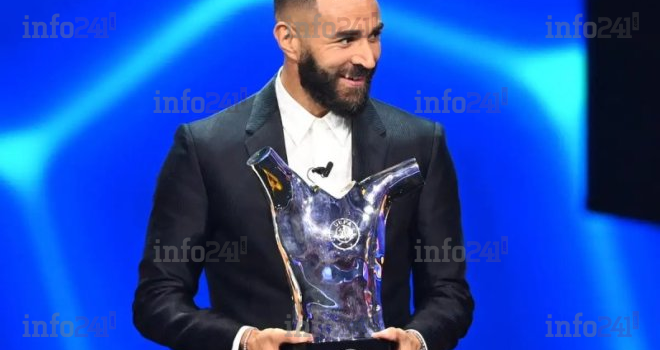 UEFA&nbsp;: le footballeur français Karim Benzema désigné meilleur joueur de l’année 