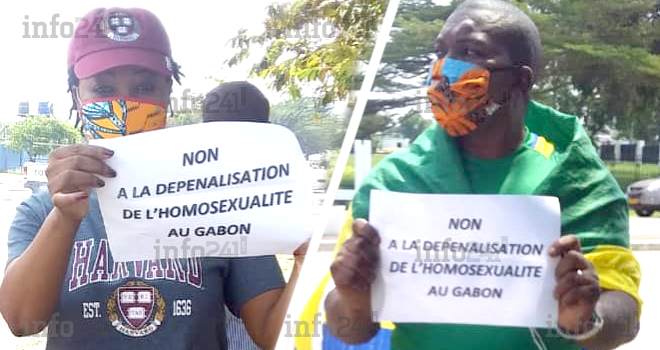 Dépénalisation de l’homosexualité&nbsp;: des gabonais manifestent devant le Sénat
