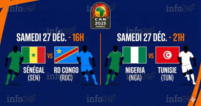 CAN 2025&nbsp;: Nigeria-Tunisie et Sénégal-RDC, un samedi de feu pour valider les 8es de finale